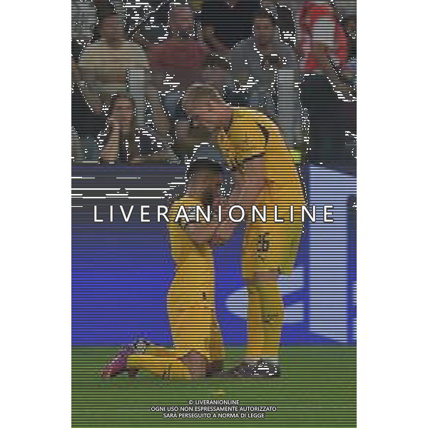 Torino 16.09.2025 Allianz Stadium © Manuela Viganti/Agenzia Aldo Liverani Juventus vs Borussia Dortmund 1a giornata Uefa Champions League 2025/2026 Nella foto: esultanza yan couto e julian ryerson dopo il gol