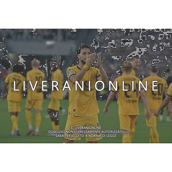 Torino 16.09.2025 Allianz Stadium © Manuela Viganti/Agenzia Aldo Liverani Juventus vs Borussia Dortmund 1a giornata Uefa Champions League 2025/2026 Nella foto: esultanza ramy bensebaini dopo il gol