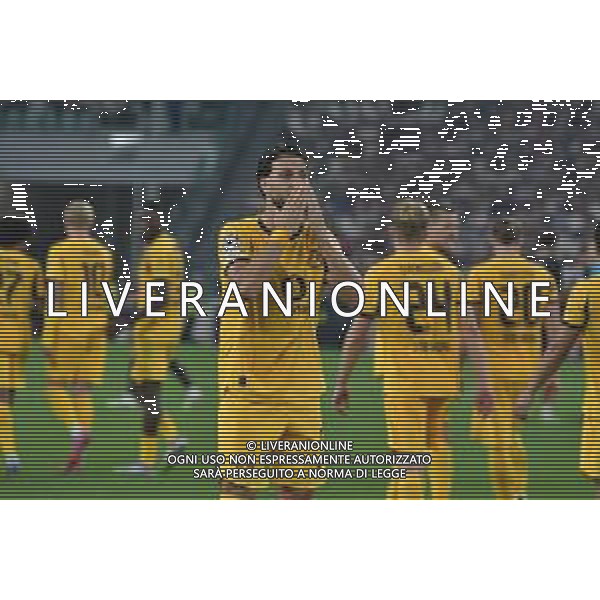 Torino 16.09.2025 Allianz Stadium © Manuela Viganti/Agenzia Aldo Liverani Juventus vs Borussia Dortmund 1a giornata Uefa Champions League 2025/2026 Nella foto: esultanza ramy bensebaini dopo il gol