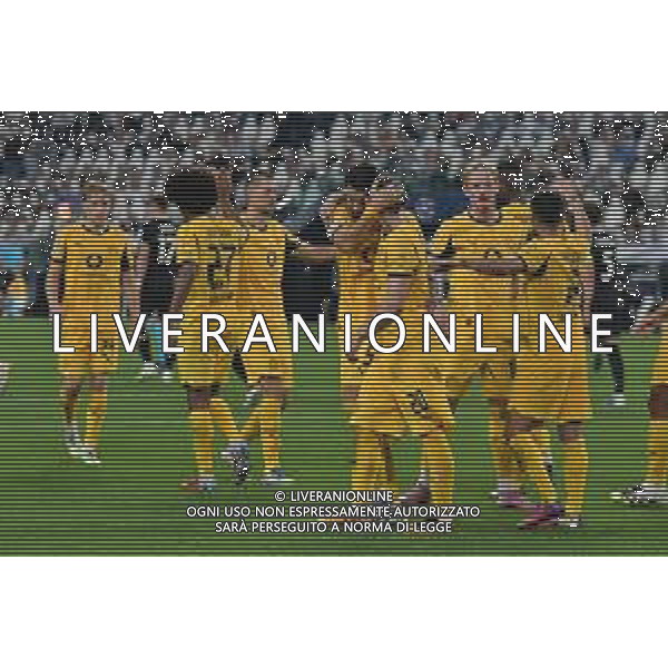 Torino 16.09.2025 Allianz Stadium © Manuela Viganti/Agenzia Aldo Liverani Juventus vs Borussia Dortmund 1a giornata Uefa Champions League 2025/2026 Nella foto: esultanza borussia dortmund dopo il gol di ramy bensebaini
