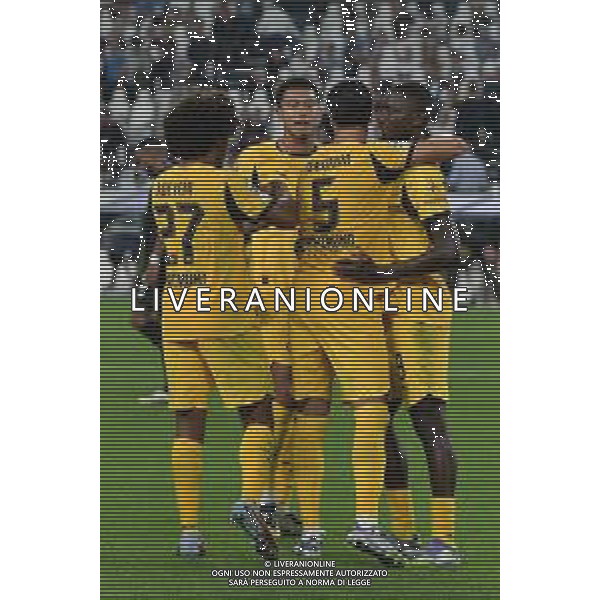 Torino 16.09.2025 Allianz Stadium © Manuela Viganti/Agenzia Aldo Liverani Juventus vs Borussia Dortmund 1a giornata Uefa Champions League 2025/2026 Nella foto: esultanza borussia dortmund dopo il gol di ramy bensebaini