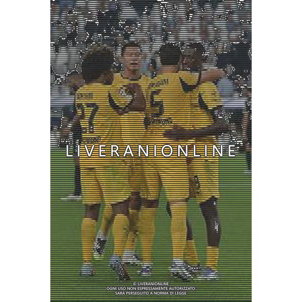 Torino 16.09.2025 Allianz Stadium © Manuela Viganti/Agenzia Aldo Liverani Juventus vs Borussia Dortmund 1a giornata Uefa Champions League 2025/2026 Nella foto: esultanza borussia dortmund dopo il gol di ramy bensebaini