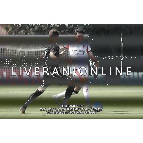 TVRCOR – Milan Futuro vs Ac Leon – Serie D – 1a giornata Stadio Chinetti Solbiate Arno (VA) 17-09-2025 nella foto Demirel Hodzic (AC Milan) e Enrico Rossi (AC Leon) ©TVRCOR Corradin Roberta - AGENZIA ALDO LIVERANI SAS