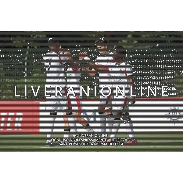 TVRCOR – Milan Futuro vs Ac Leon – Serie D – 1a giornata Stadio Chinetti Solbiate Arno (VA) 17-09-2025 nella foto esultanza AC Milan Futuro dopo il goal di Gioele Perina ©TVRCOR Corradin Roberta - AGENZIA ALDO LIVERANI SAS