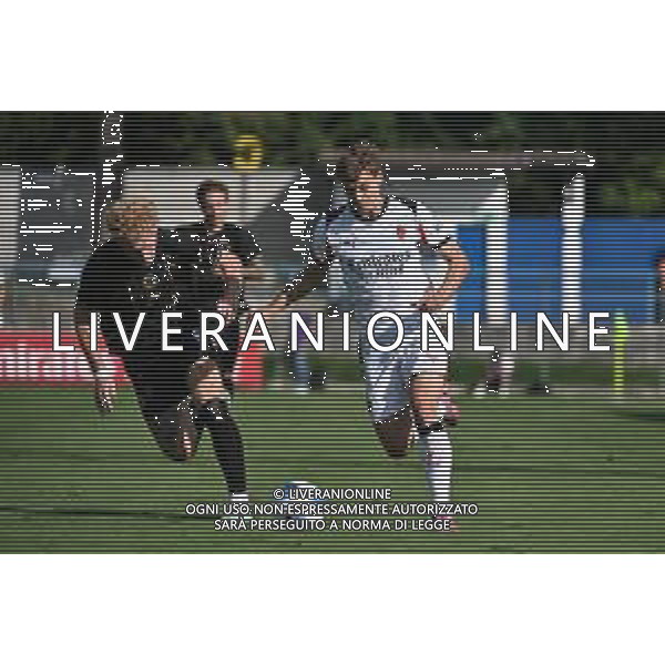 TVRG Milan Futuro vs Leon nella foto Maximilian Ibrahimovic (Milan Futuro) e sulla SX Francesco Davighi (Leon) Solbiate Arno (VA) 17-09-2025 Stadio Felice Chinetti Milan Futuro vs Leon Campionato Serie D girone B - recupero 1a giornata foto Roberto Garavaglia/Agenzia Aldo Liverani sas