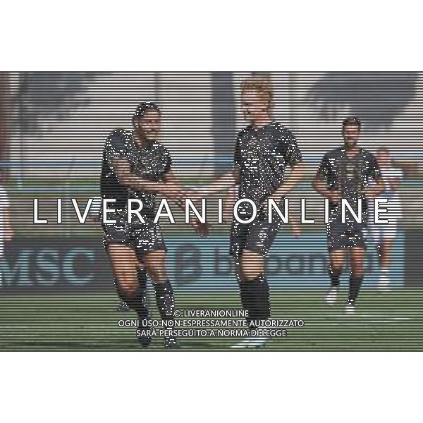 TVRCOR – Milan Futuro vs Ac Leon – Serie D – 1a giornata Stadio Chinetti Solbiate Arno (VA) 17-09-2025 nella foto esultanza dopo il goal di Francesco Davighi (AC Leon) e Francesco Guarino ©TVRCOR Corradin Roberta - AGENZIA ALDO LIVERANI SAS