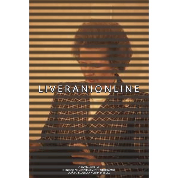 DIAP-RETROSPETTIVA MARGARET THATHCER PRIIMO MINISTRO INGLESE NELLA FOTO MARGARET THATHCER PRIIMO MINISTRO INGLESE A PALLANZA NELL\'ANNO 1988 FOTO DAVIDE MANDRINI-AG ALDO LIVERANI SAS
