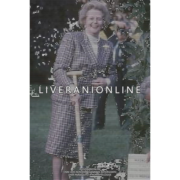 DIAP-RETROSPETTIVA MARGARET THATHCER PRIIMO MINISTRO INGLESE NELLA FOTO MARGARET THATHCER PRIIMO MINISTRO INGLESE A PALLANZA NELL\'ANNO 1988 FOTO DAVIDE MANDRINI-AG ALDO LIVERANI SAS