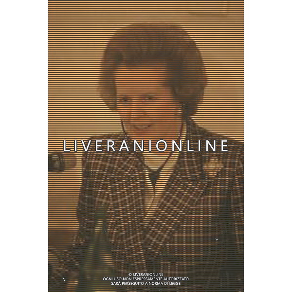 DIAP-RETROSPETTIVA MARGARET THATHCER PRIIMO MINISTRO INGLESE NELLA FOTO MARGARET THATHCER PRIIMO MINISTRO INGLESE A PALLANZA NELL\'ANNO 1988 FOTO DAVIDE MANDRINI-AG ALDO LIVERANI SAS