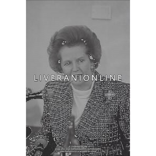 NEG-RETROSPETTIVA MARGARET THATHCER PRIIMO MINISTRO INGLESE NELLA FOTO MARGARET THATHCER PRIIMO MINISTRO INGLESE A PALLANZA NELL\'ANNO 1988 FOTO DAVIDE MANDRINI-AG ALDO LIVERANI SAS