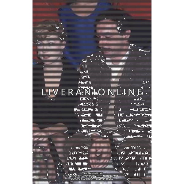 DIAP-RETROSPETTIVA NANCY BRILLI ATTRICE NELLA FOTO NANCY BRILLI CON LUCA DE FILIPPO A MILANO NELL\'ANNO 1986 AG ALDO LIVERANI SAS 