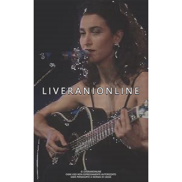 DIAP-RETROSPETTIVA GRAZIA DI MICHELE CANTANTE NELLA FOTO GRAZIA DI MICHELE AL FESTIVAL DI SANREMO NELL\'ANNO 1990 AG ALDO LIVERANI SAS