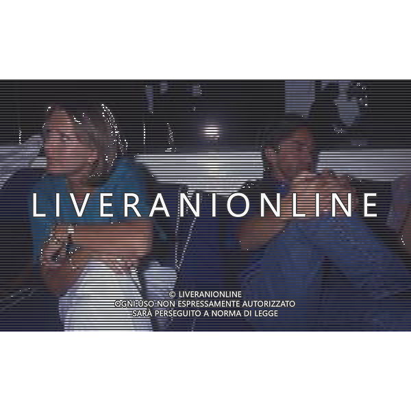 DIAP-RETROSPETTIVA CATHERINE SPAAK ATTRICE E CONDUTTRICE TELEVISIVA NELLA FOTO CATHERINE SPAAK CON IL MARITO DANIEL REY NELL\'ANNO 1990 AG ALDO LIVERANI SAS