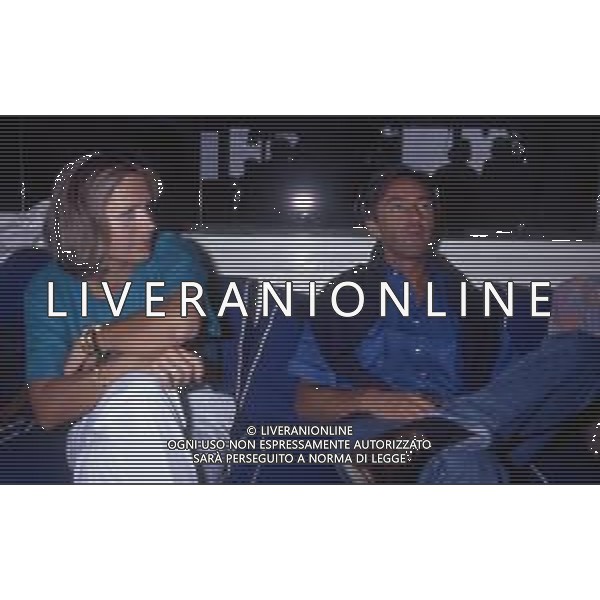 DIAP-RETROSPETTIVA CATHERINE SPAAK ATTRICE E CONDUTTRICE TELEVISIVA NELLA FOTO CATHERINE SPAAK CON IL MARITO DANIEL REY NELL\'ANNO 1990 AG ALDO LIVERANI SAS