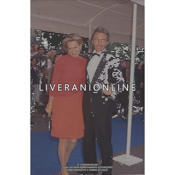 DIAP-RETROSPETTIVA CATHERINE SPAAK ATTRICE E CONDUTTRICE TELEVISIVA NELLA FOTO CATHERINE SPAAK CON IL MARITO DANIEL REY NELL\'ANNO 1990 AG ALDO LIVERANI SAS