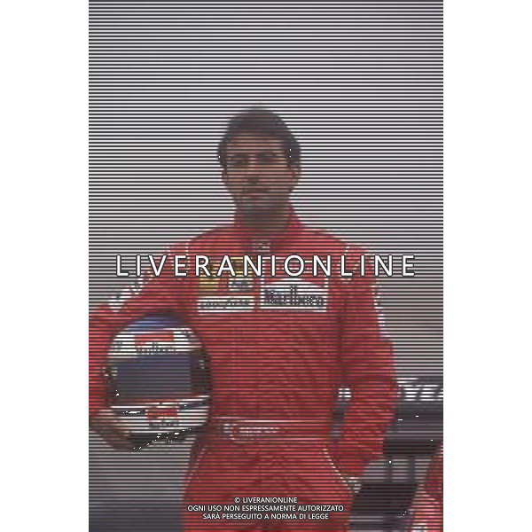 DIAPA-RETROSPETTIVA IVAN CAPELLI PILOTA F1 NELLA FOTO IVAN CAPELLI PRESENTAZIONE FERRARI NELL\'ANNO 1991 AG ALDO LIVERANI SAS