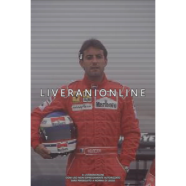 DIAPA-RETROSPETTIVA IVAN CAPELLI PILOTA F1 NELLA FOTO IVAN CAPELLI PRESENTAZIONE FERRARI NELL\'ANNO 1991 AG ALDO LIVERANI SAS