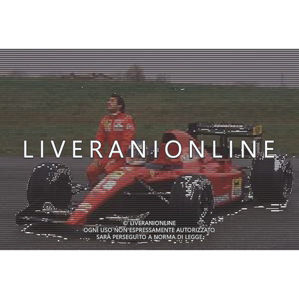 DIAPA-RETROSPETTIVA IVAN CAPELLI PILOTA F1 NELLA FOTO IVAN CAPELLI PRESENTAZIONE FERRARI NELL\'ANNO 1991 AG ALDO LIVERANI SAS