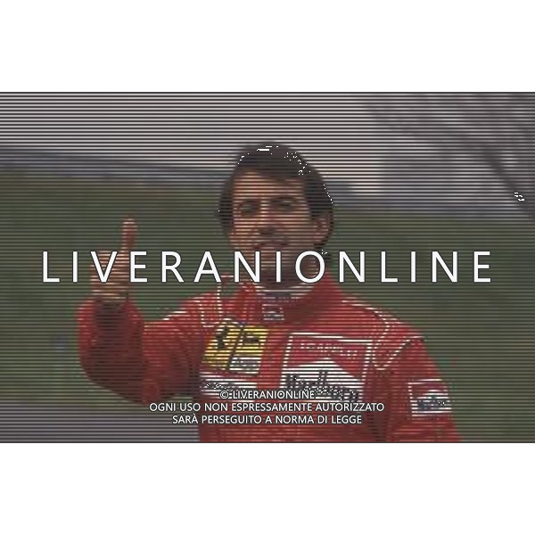 DIAPA-RETROSPETTIVA IVAN CAPELLI PILOTA F1 NELLA FOTO IVAN CAPELLI PRESENTAZIONE FERRARI NELL\'ANNO 1991 AG ALDO LIVERANI SAS