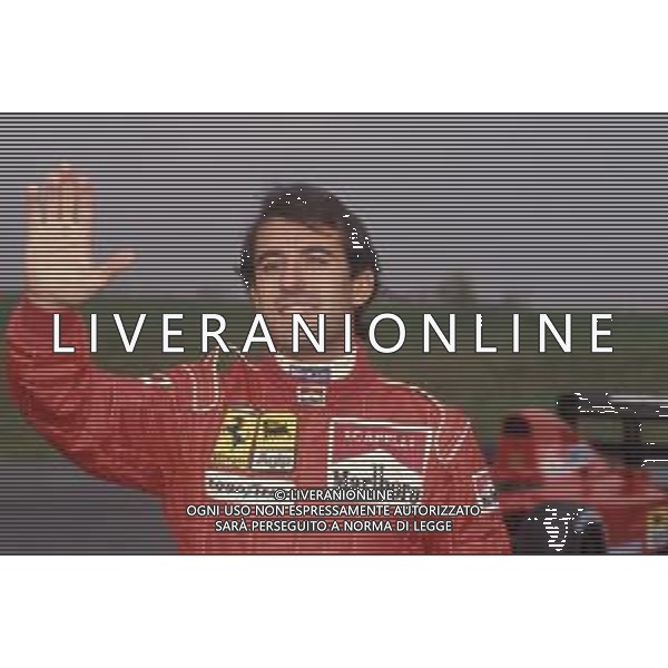 DIAPA-RETROSPETTIVA IVAN CAPELLI PILOTA F1 NELLA FOTO IVAN CAPELLI PRESENTAZIONE FERRARI NELL\'ANNO 1991 AG ALDO LIVERANI SAS