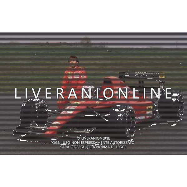 DIAPA-RETROSPETTIVA IVAN CAPELLI PILOTA F1 NELLA FOTO IVAN CAPELLI PRESENTAZIONE FERRARI NELL\'ANNO 1991 AG ALDO LIVERANI SAS
