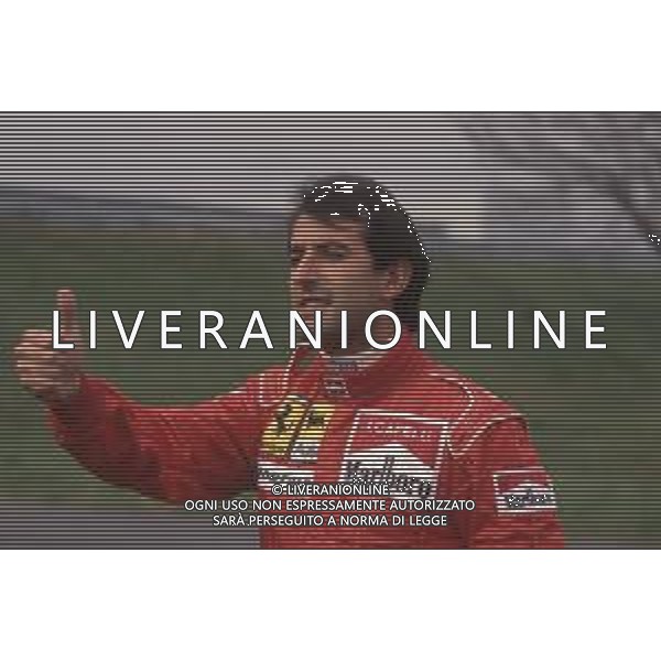 DIAPA-RETROSPETTIVA IVAN CAPELLI PILOTA F1 NELLA FOTO IVAN CAPELLI PRESENTAZIONE FERRARI NELL\'ANNO 1991 AG ALDO LIVERANI SAS