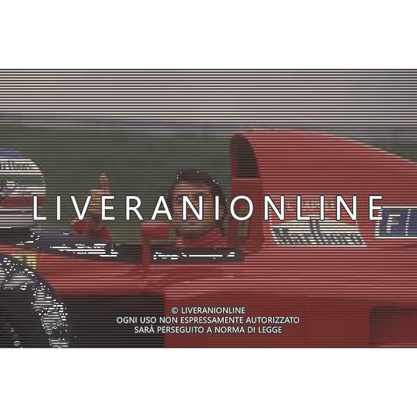 DIAPA-RETROSPETTIVA IVAN CAPELLI PILOTA F1 NELLA FOTO IVAN CAPELLI PRESENTAZIONE FERRARI NELL\'ANNO 1991 AG ALDO LIVERANI SAS