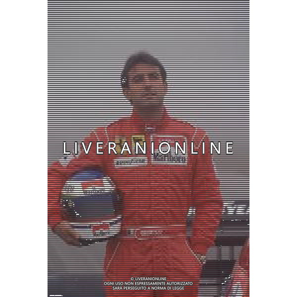 DIAPA-RETROSPETTIVA IVAN CAPELLI PILOTA F1 NELLA FOTO IVAN CAPELLI PRESENTAZIONE FERRARI NELL\'ANNO 1991 AG ALDO LIVERANI SAS