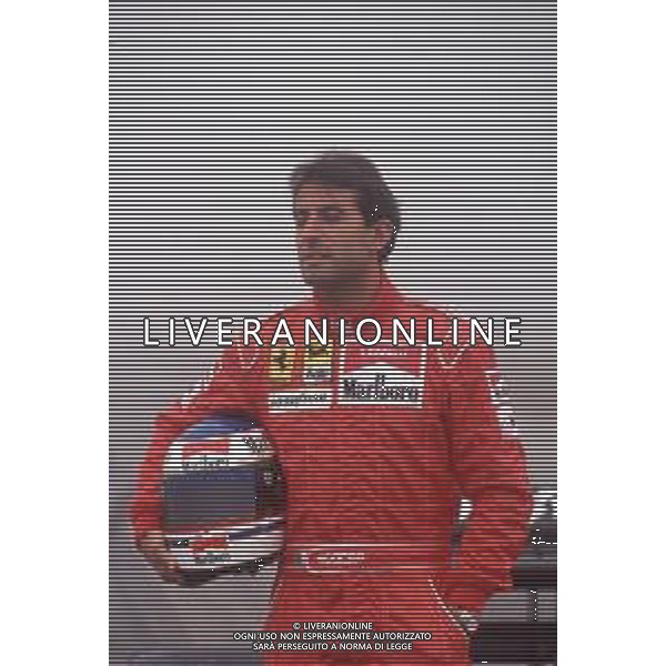 DIAPA-RETROSPETTIVA IVAN CAPELLI PILOTA F1 NELLA FOTO IVAN CAPELLI PRESENTAZIONE FERRARI NELL\'ANNO 1991 AG ALDO LIVERANI SAS