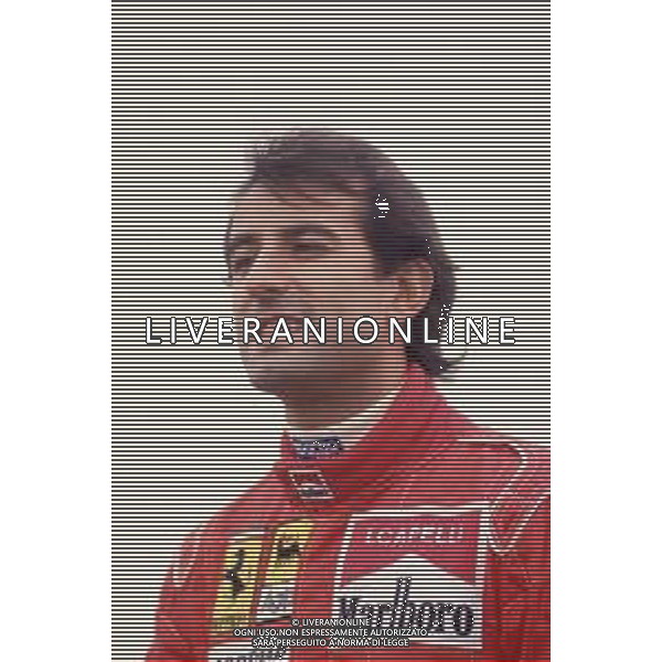 DIAPA-RETROSPETTIVA IVAN CAPELLI PILOTA F1 NELLA FOTO IVAN CAPELLI PRESENTAZIONE FERRARI NELL\'ANNO 1991 AG ALDO LIVERANI SAS