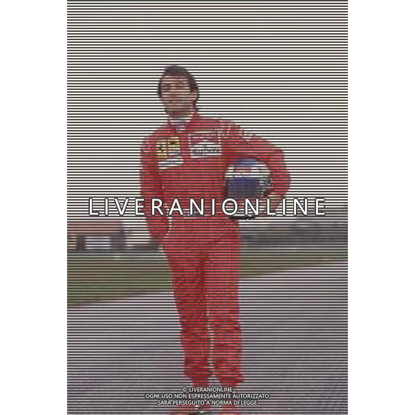 DIAPA-RETROSPETTIVA IVAN CAPELLI PILOTA F1 NELLA FOTO IVAN CAPELLI PRESENTAZIONE FERRARI NELL\'ANNO 1991 AG ALDO LIVERANI SAS