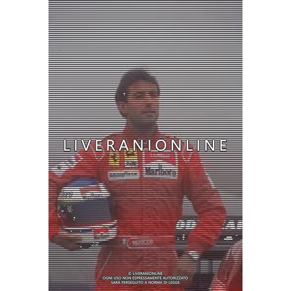 DIAPA-RETROSPETTIVA IVAN CAPELLI PILOTA F1 NELLA FOTO IVAN CAPELLI PRESENTAZIONE FERRARI NELL\'ANNO 1991 AG ALDO LIVERANI SAS