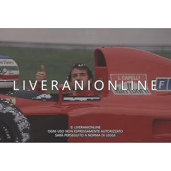 DIAPA-RETROSPETTIVA IVAN CAPELLI PILOTA F1 NELLA FOTO IVAN CAPELLI PRESENTAZIONE FERRARI NELL\'ANNO 1991 AG ALDO LIVERANI SAS