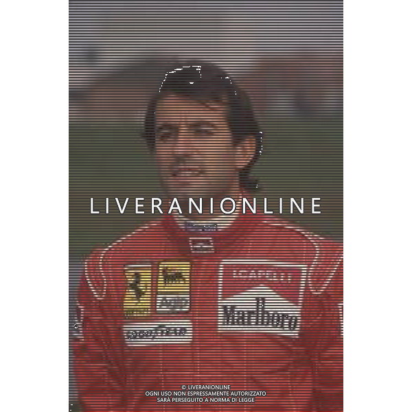 DIAPA-RETROSPETTIVA IVAN CAPELLI PILOTA F1 NELLA FOTO IVAN CAPELLI PRESENTAZIONE FERRARI NELL\'ANNO 1991 AG ALDO LIVERANI SAS