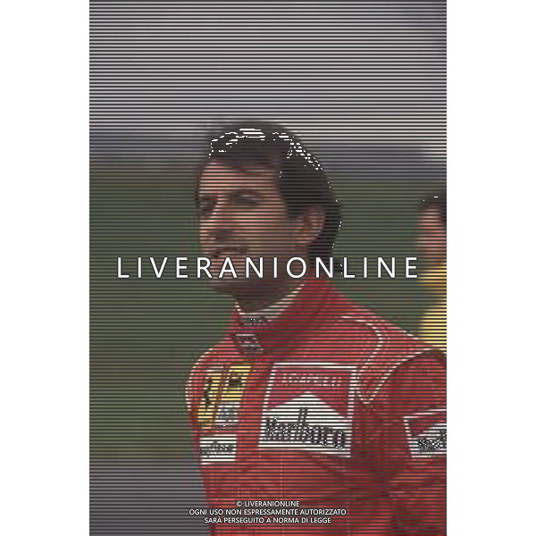 DIAPA-RETROSPETTIVA IVAN CAPELLI PILOTA F1 NELLA FOTO IVAN CAPELLI PRESENTAZIONE FERRARI NELL\'ANNO 1991 AG ALDO LIVERANI SAS