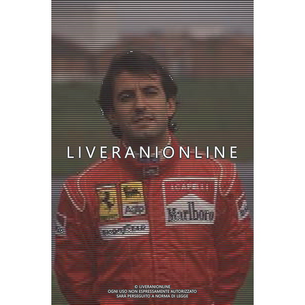 DIAPA-RETROSPETTIVA IVAN CAPELLI PILOTA F1 NELLA FOTO IVAN CAPELLI PRESENTAZIONE FERRARI NELL\'ANNO 1991 AG ALDO LIVERANI SAS
