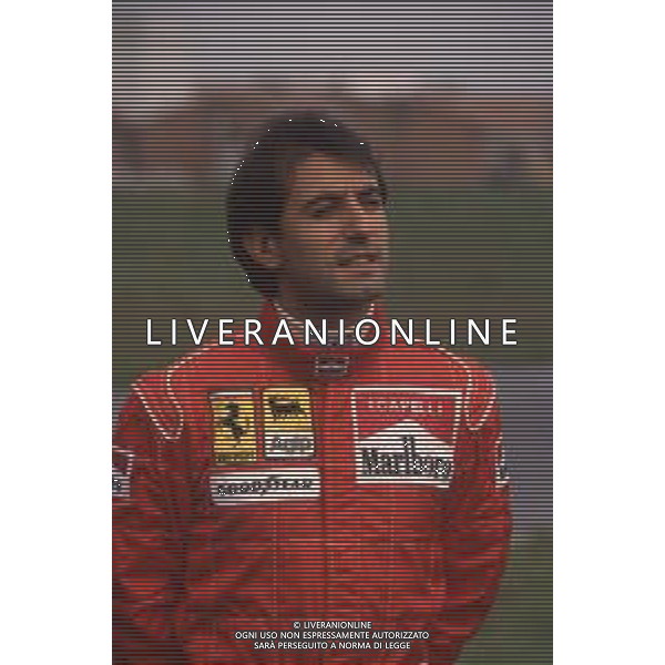 DIAPA-RETROSPETTIVA IVAN CAPELLI PILOTA F1 NELLA FOTO IVAN CAPELLI PRESENTAZIONE FERRARI NELL\'ANNO 1991 AG ALDO LIVERANI SAS
