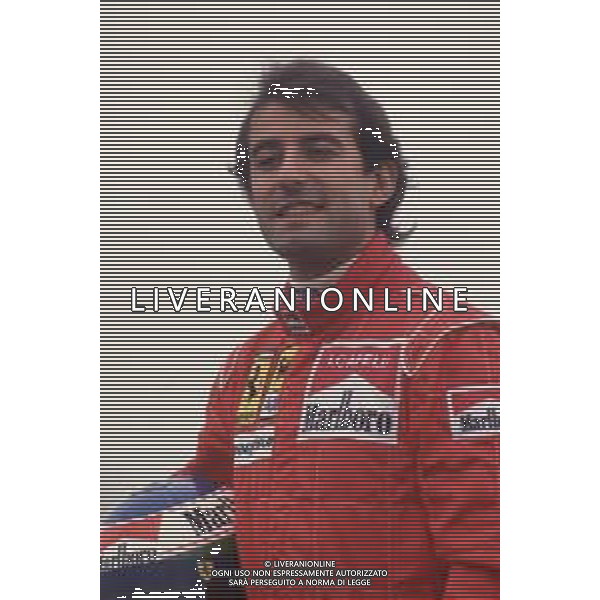 DIAPA-RETROSPETTIVA IVAN CAPELLI PILOTA F1 NELLA FOTO IVAN CAPELLI PRESENTAZIONE FERRARI NELL\'ANNO 1991 AG ALDO LIVERANI SAS