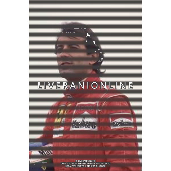 DIAPA-RETROSPETTIVA IVAN CAPELLI PILOTA F1 NELLA FOTO IVAN CAPELLI PRESENTAZIONE FERRARI NELL\'ANNO 1991 AG ALDO LIVERANI SAS