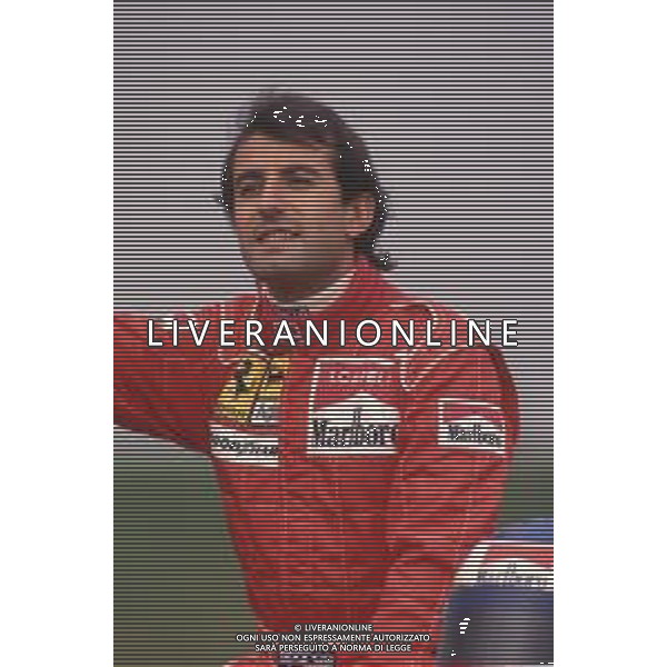 DIAPA-RETROSPETTIVA IVAN CAPELLI PILOTA F1 NELLA FOTO IVAN CAPELLI PRESENTAZIONE FERRARI NELL\'ANNO 1991 AG ALDO LIVERANI SAS