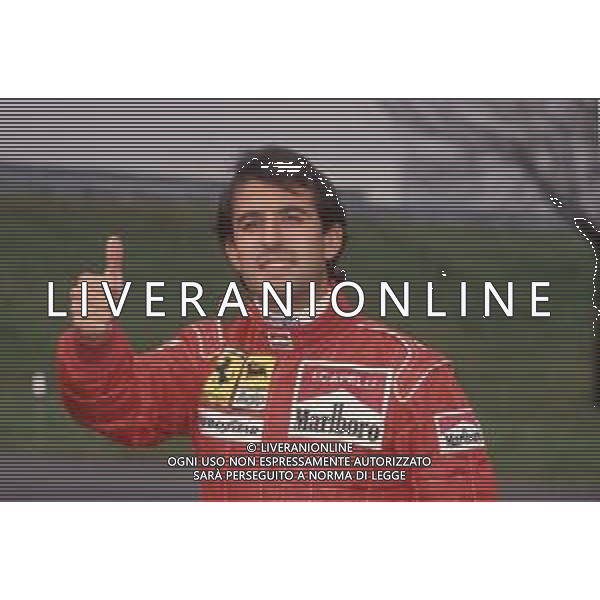 DIAPA-RETROSPETTIVA IVAN CAPELLI PILOTA F1 NELLA FOTO IVAN CAPELLI PRESENTAZIONE FERRARI NELL\'ANNO 1991 AG ALDO LIVERANI SAS