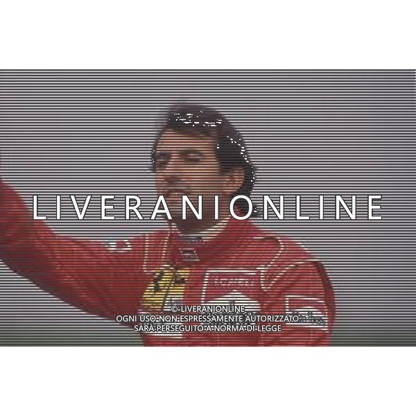 DIAPA-RETROSPETTIVA IVAN CAPELLI PILOTA F1 NELLA FOTO IVAN CAPELLI PRESENTAZIONE FERRARI NELL\'ANNO 1991 AG ALDO LIVERANI SAS
