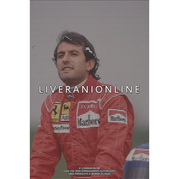 DIAPA-RETROSPETTIVA IVAN CAPELLI PILOTA F1 NELLA FOTO IVAN CAPELLI PRESENTAZIONE FERRARI NELL\'ANNO 1991 AG ALDO LIVERANI SAS