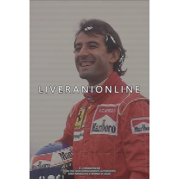 DIAPA-RETROSPETTIVA IVAN CAPELLI PILOTA F1 NELLA FOTO IVAN CAPELLI PRESENTAZIONE FERRARI NELL\'ANNO 1991 AG ALDO LIVERANI SAS