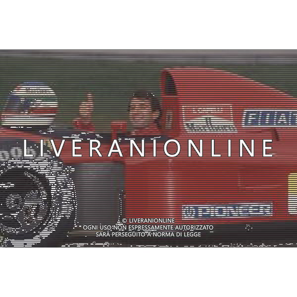 DIAPA-RETROSPETTIVA IVAN CAPELLI PILOTA F1 NELLA FOTO IVAN CAPELLI PRESENTAZIONE FERRARI NELL\'ANNO 1991 AG ALDO LIVERANI SAS