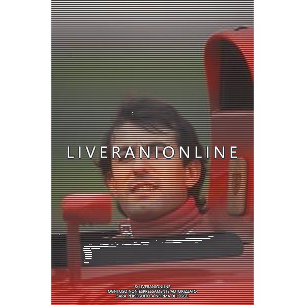 DIAPA-RETROSPETTIVA IVAN CAPELLI PILOTA F1 NELLA FOTO IVAN CAPELLI PRESENTAZIONE FERRARI NELL\'ANNO 1991 AG ALDO LIVERANI SAS