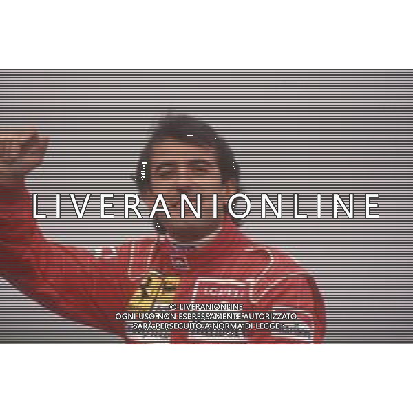 DIAPA-RETROSPETTIVA IVAN CAPELLI PILOTA F1 NELLA FOTO IVAN CAPELLI PRESENTAZIONE FERRARI NELL\'ANNO 1991 AG ALDO LIVERANI SAS