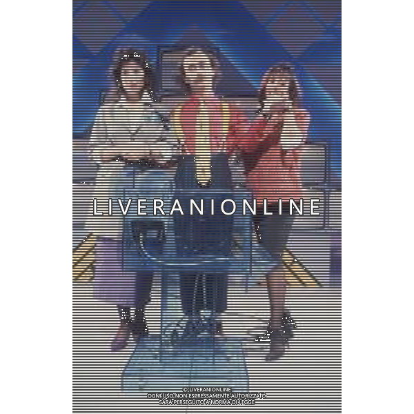 DIAP-RETROSPETTIVA MAURIZIO NICHETTI ATTORE NELLAFOTO MAURIZIO NICHETTI A MILANO NELL\'ANNO 1986 NELLA TRASMISSIONE TELEVISIVA “PISTA “ CON DANIELA GOGGI E ORSETTA GREGORETTI AG ALDO LIVERANI SAS