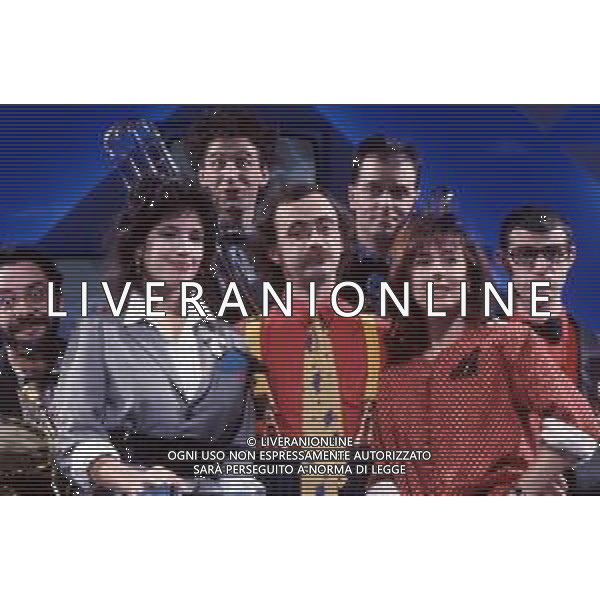 DIAP-RETROSPETTIVA MAURIZIO NICHETTI ATTORE NELLAFOTO MAURIZIO NICHETTI A MILANO NELL\'ANNO 1986 NELLA TRASMISSIONE TELEVISIVA “PISTA “ CON DANIELA GOGGI E ORSETTA GREGORETTI AG ALDO LIVERANI SAS