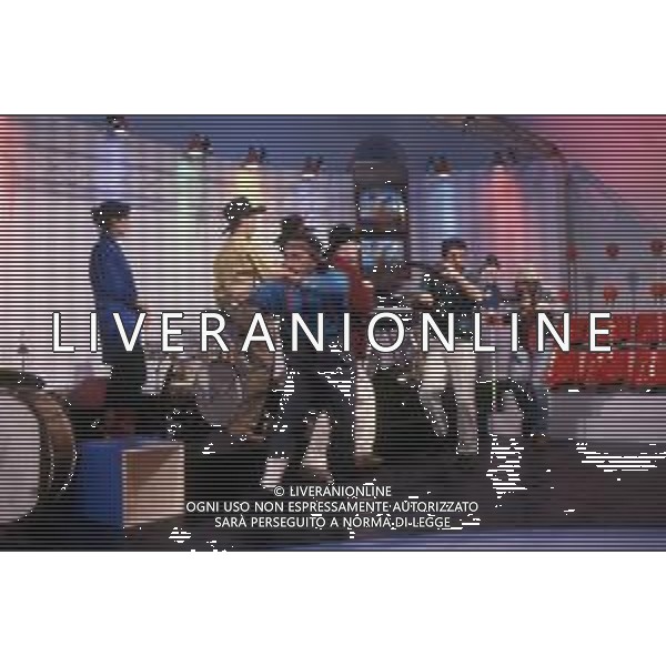 DIAP-RETROSPETTIVA MAURIZIO NICHETTI ATTORE NELLAFOTO MAURIZIO NICHETTI A MILANO NELL\'ANNO 1986 NELLA TRASMISSIONE TELEVISIVA “PISTA “ AG ALDO LIVERANI SAS